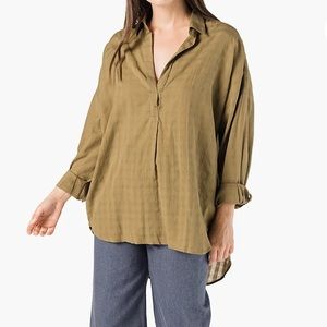 Tribe Alive minimalist Oversized textured Tunic pullover